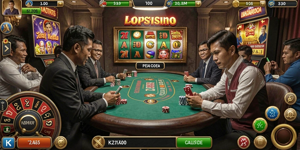Pemandangan menakjubkan dari dunia permainan yang luas.